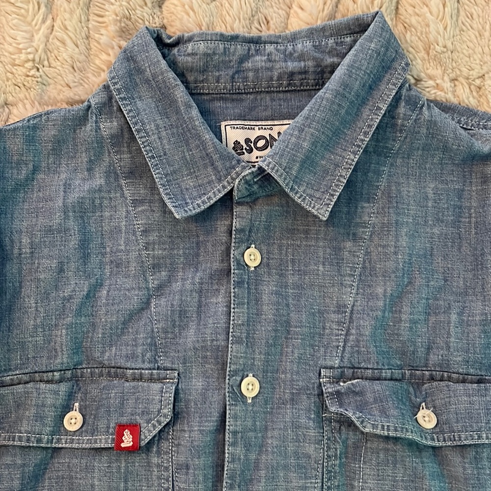 And Sons blue button down XL